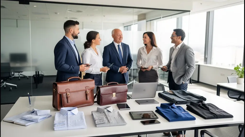 Équipe commerciale professionnelle avec outils de travail modernes dans un environnement de bureau lumineux