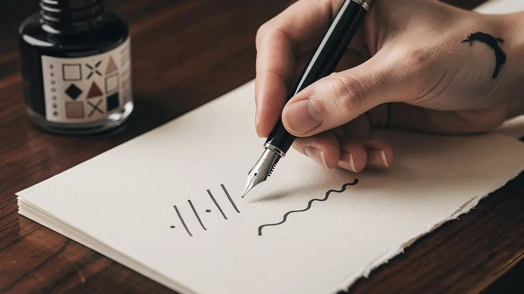 Gros plan sur une note manuscrite posée sur du papier texturé crème à côté d'un stylo-plume, évoquant l'authenticité et la personnalisation d'un kit presse.