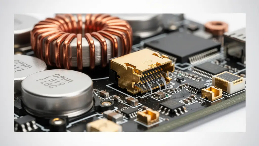 Gros plan sur les composants internes d'une batterie externe haute qualité