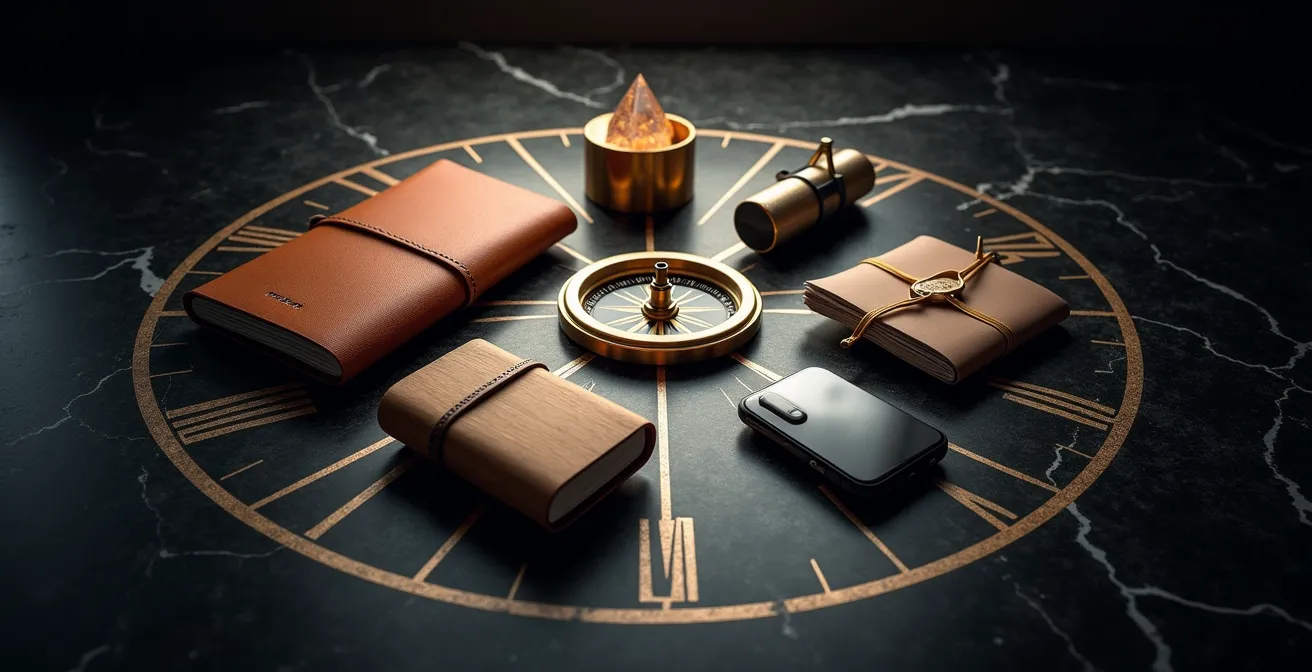 Graphique circulaire abstrait représentant différents segments de clients avec des cadeaux premium